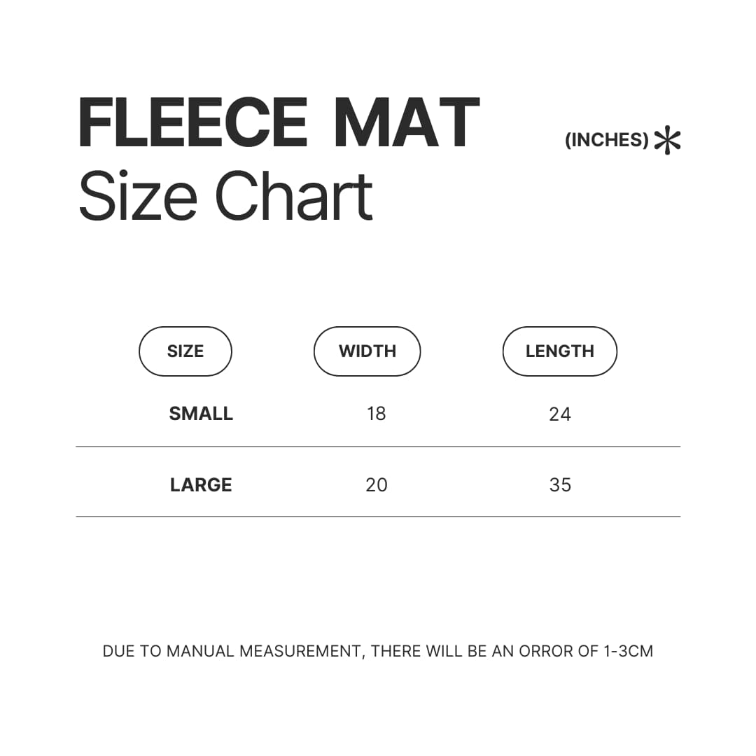 Fleece Mat Size Chart - Azur Lane Store