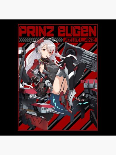 Alternative view of Azur Lane Prinz Eugen Red Text Throw Pillow