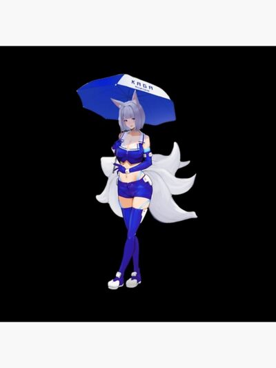 Alternative view of Kaga Azur Lane Umbrella Throw Pillow