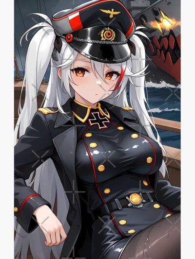 Alternative view of Prinz Eugen Azur Lane Ocean Deck Rainy Selfie Shower Curtain