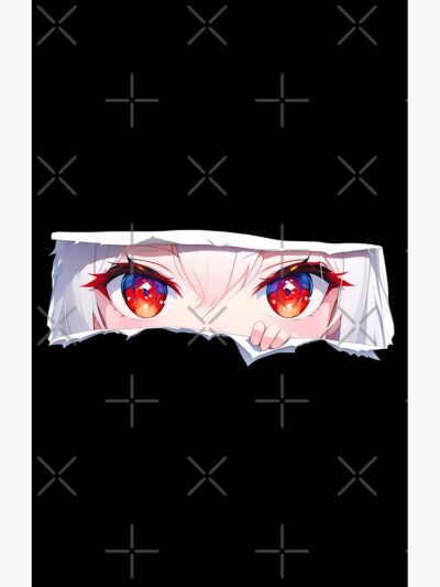 Alternative view of Formidable Azur Lane Red Eyes Peeker Torn Paper Closeup Shower Curtain