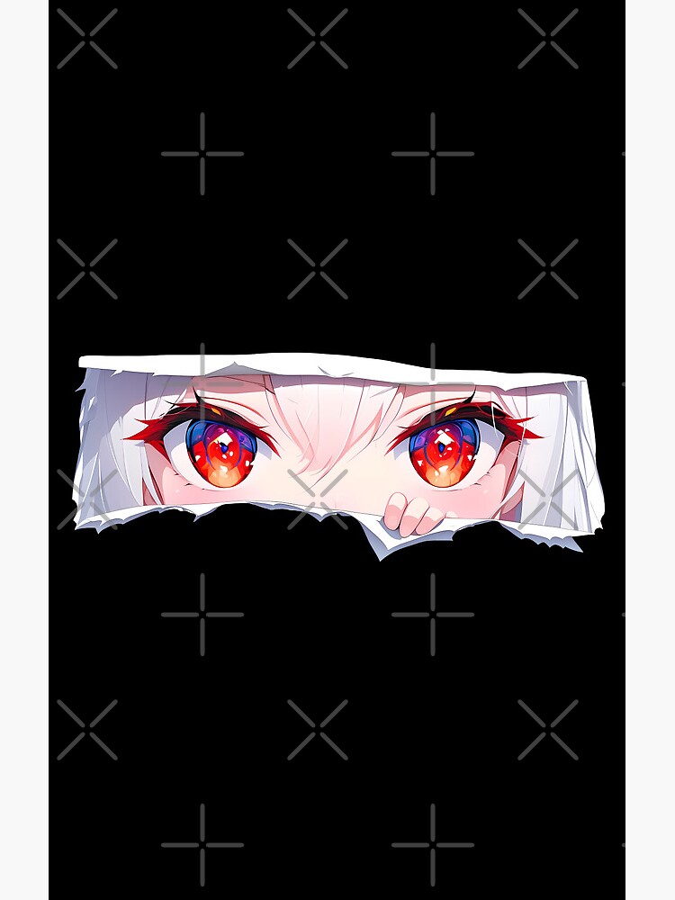 Formidable Azur Lane Red Eyes Peeker Torn Paper Closeup Shower Curtain - Image 2
