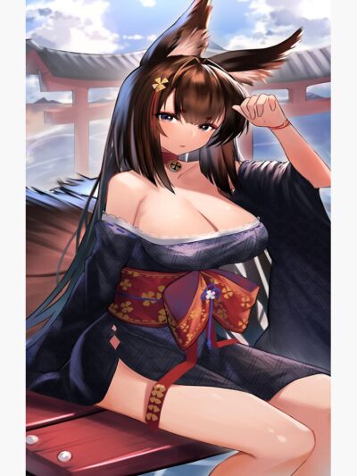Alternative view of Azur Lane Amagi Sexy Shower Curtain
