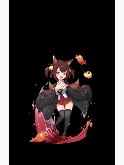 Alternative view of Azur Lane Akagi-chan Chibi Shower Curtain