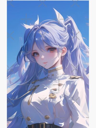 Alternative view of Takao Azur Lane Flower Field Breeze Serenity Shower Curtain