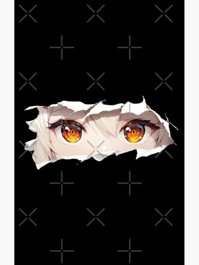 Alternative view of Ayanami Azur Lane Amber Eyes Torn Paper Peek Shower Curtain
