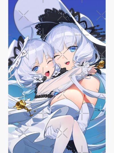 Alternative view of Illustrious Azur Lane Sunny Hug With Bright Ocean Mood Shower Curtain