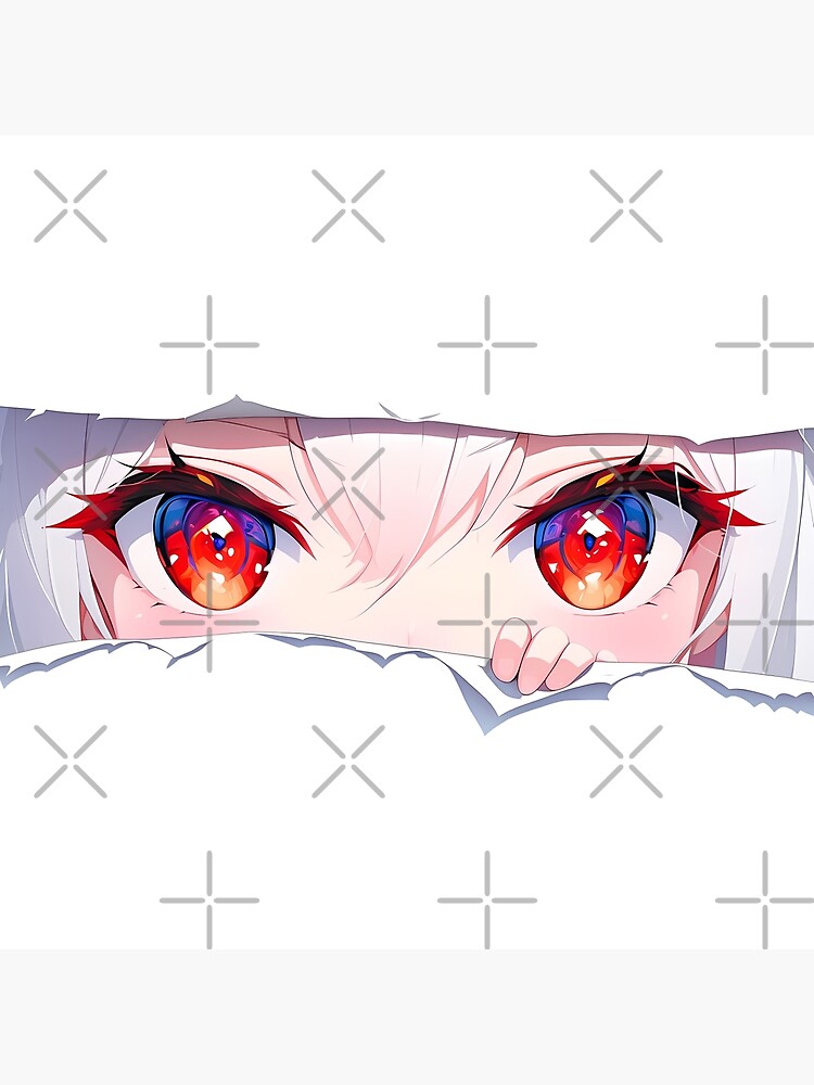 Formidable Azur Lane Red Eyes Peeker Torn Paper Closeup Tapestry - Image 2