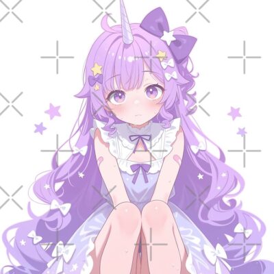 Alternative view of Unicorn Azur Lane Chibi Starry Pastel Bows Cute Magic Tote Bag