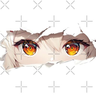 Alternative view of Ayanami Azur Lane Amber Eyes Torn Paper Peek Tote Bag