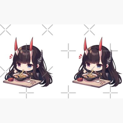 Alternative view of Noshiro Azur Lane Chibi Ramen Slurp Quiet Night Mug