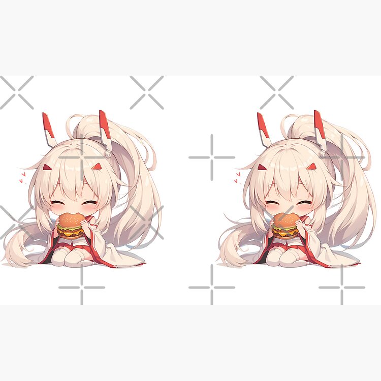 Ayanami Azur Lane Chibi Burger Quiet Bite Mug - Image 2