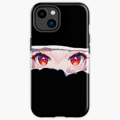 Formidable Azur Lane Red Eyes Peeker Torn Paper Closeup Iphone Case