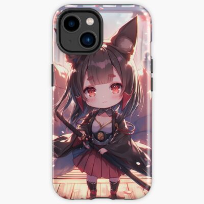 Akagi Azur Lane Fox Ears Chibi Sunset Glow Iphone Case