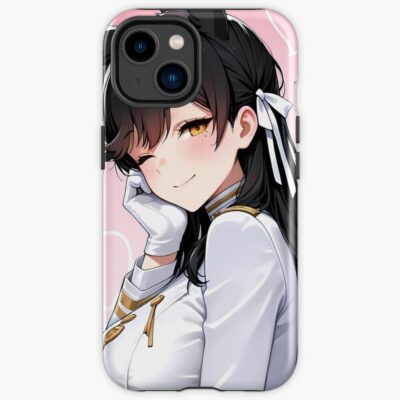 Atago Azur Lane Pink Background Cat Ears Heart Doodles Uniform Iphone Case