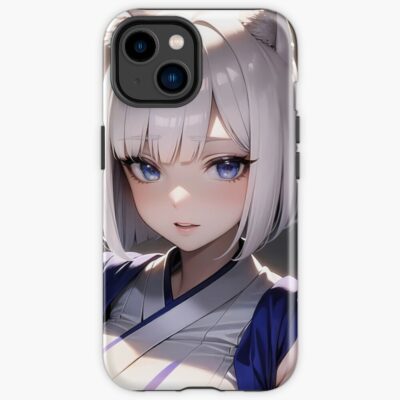 Kaga Azur Lane Soft Glow Fox Ears Portrait Iphone Case