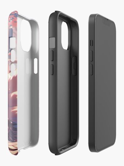 Alternative view of Akagi Azur Lane Fox Ears Chibi Sunset Glow Iphone Case