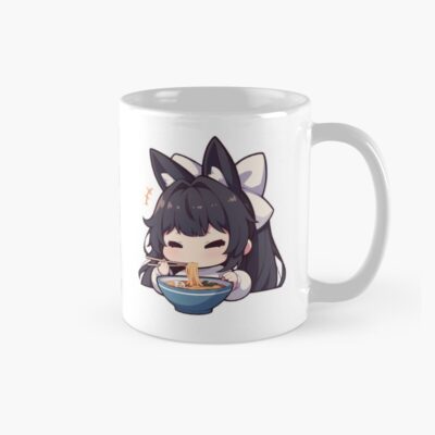 Takao Azur Lane Chibi Ramen Kawaii Noodles Serious Slurp Mug
