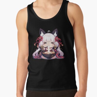 Alternative view of Illustrious Azur Lane Chibi Ramen Kimono Kawaii Feast Tank Top