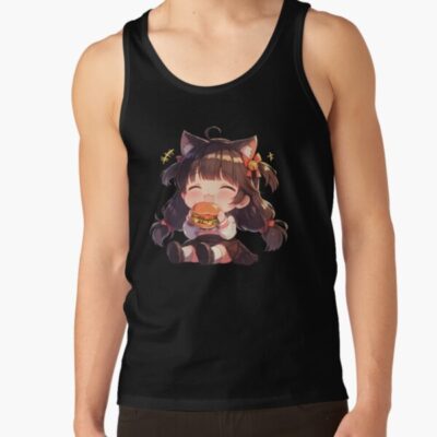 Alternative view of Takao Azur Lane Chibi Burger Focus Tank Top