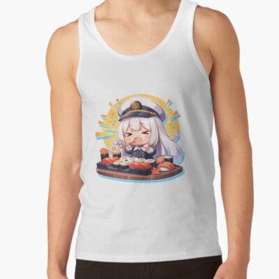 Enterprise Azur Lane Captain Chibi Sushi Party Tank Top