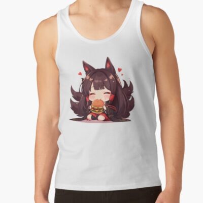 Akagi Azur Lane Chibi Burger Obsession Tank Top