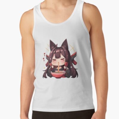 Akagi Azur Lane Chibi Ramen Kawaii Noodles Fox Spirit Tank Top