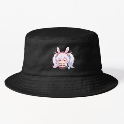 Laffey Azur Lane Chibi Ramen Kawaii Noodles Bunny Mood Bucket Hat