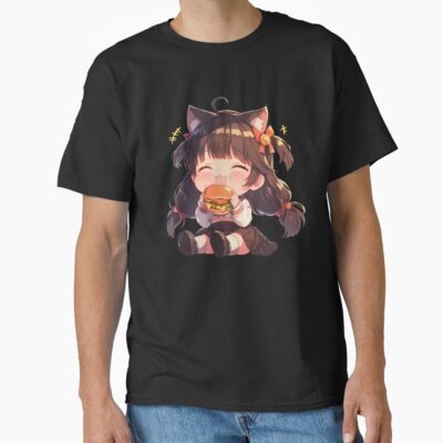 Alternative view of Takao Azur Lane Chibi Burger Focus T-shirt