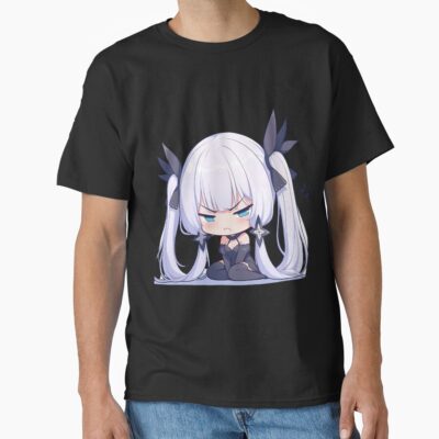 Alternative view of Illustrious Azur Lane Chibi Angry Kawaii Waifu Pout T-shirt