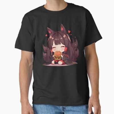 Alternative view of Akagi Azur Lane Chibi Burger Obsession T-shirt