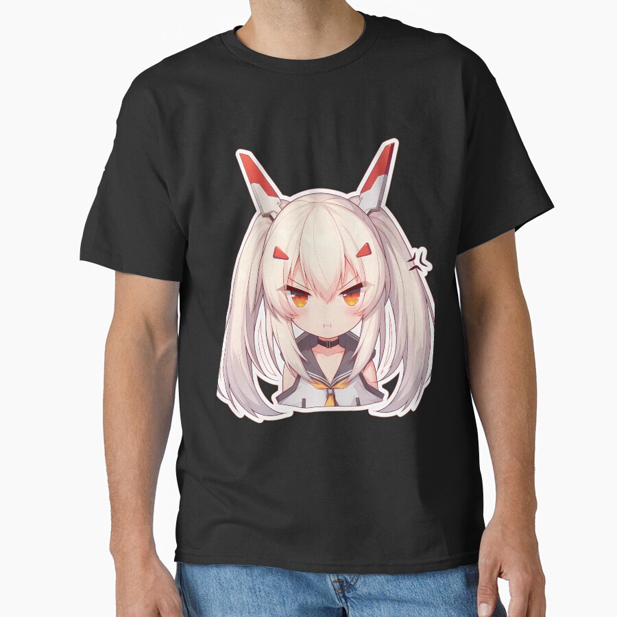 Ayanami Azur Lane Chibi Angry Kawaii Waifu Pout T-shirt - Image 3