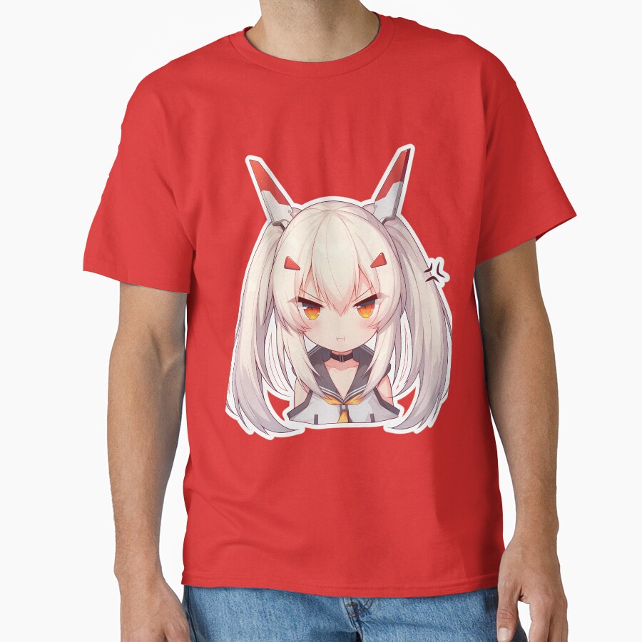 Ayanami Azur Lane Chibi Angry Kawaii Waifu Pout T-shirt - Image 5