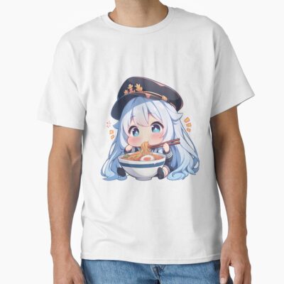 Enterprise Azur Lane Kawaii Ramen Chibi Noodles Bite T-shirt