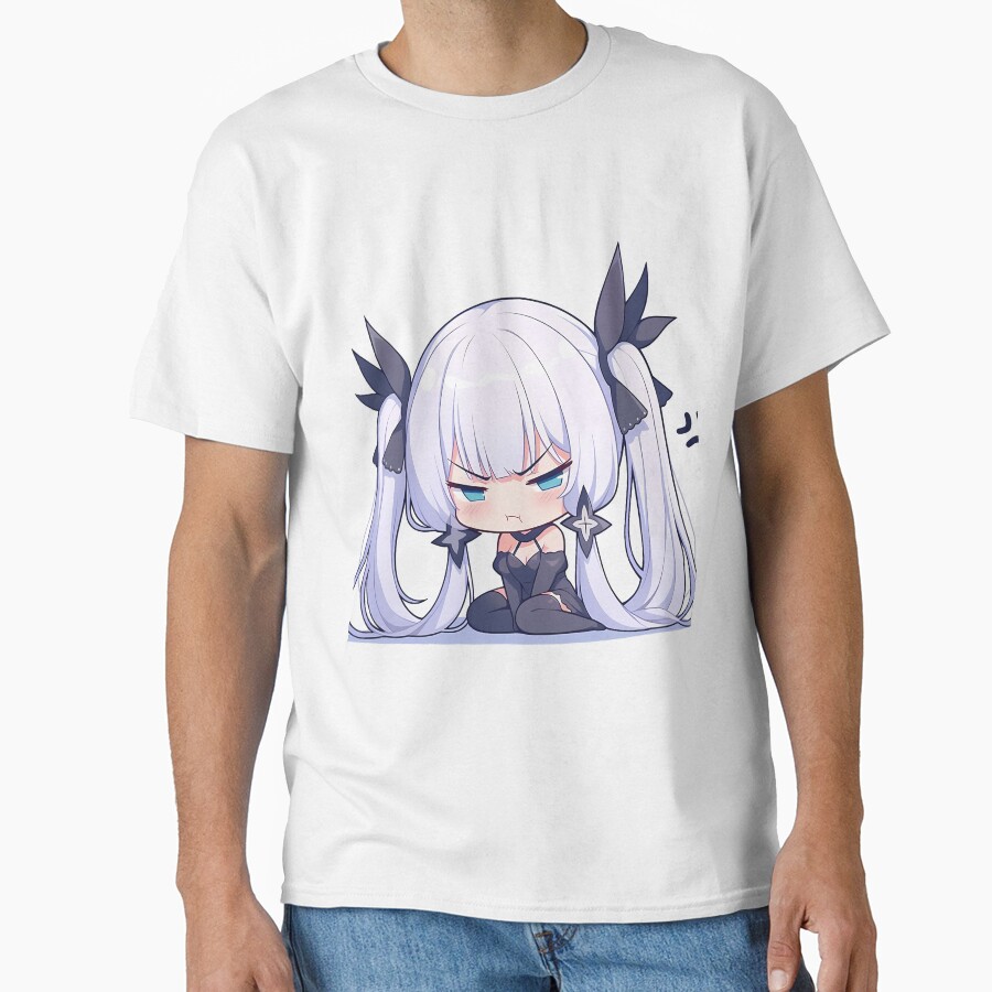 Illustrious Azur Lane Chibi Angry Kawaii Waifu Pout T-shirt