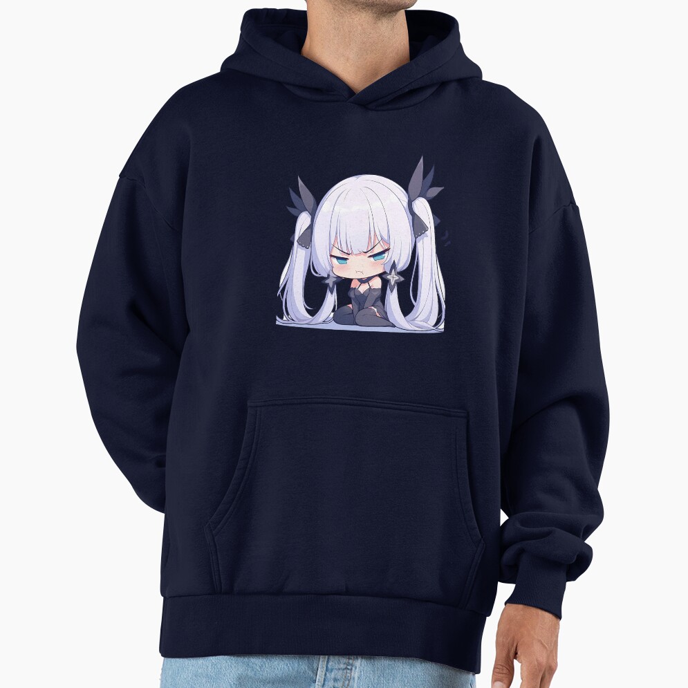 Illustrious Azur Lane Chibi Angry Kawaii Waifu Pout Hoodie - Image 5