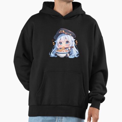 Alternative view of Enterprise Azur Lane Kawaii Ramen Chibi Noodles Bite Hoodie
