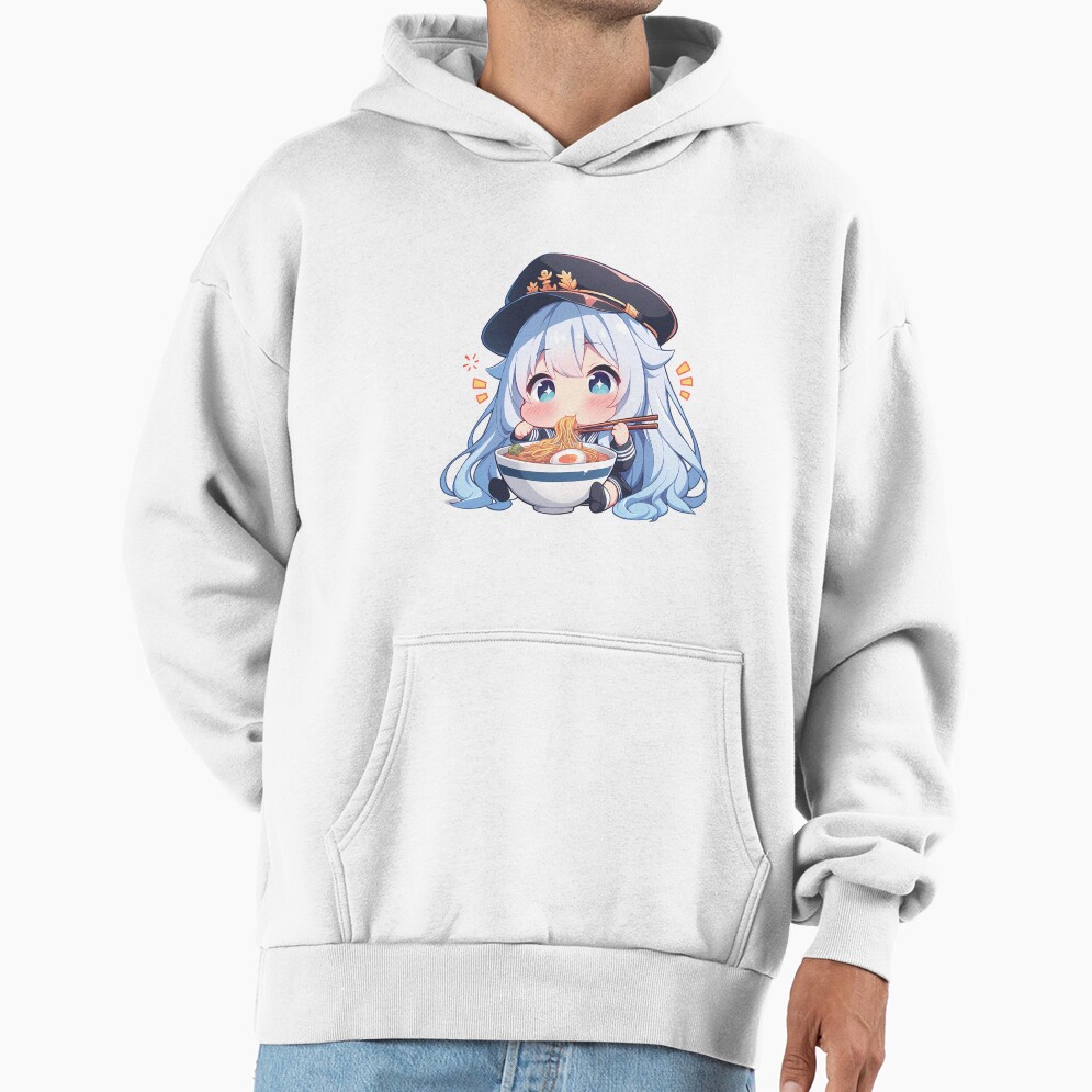 Enterprise Azur Lane Kawaii Ramen Chibi Noodles Bite Hoodie