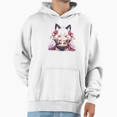 Alternative view of Illustrious Azur Lane Chibi Ramen Kimono Kawaii Feast Hoodie