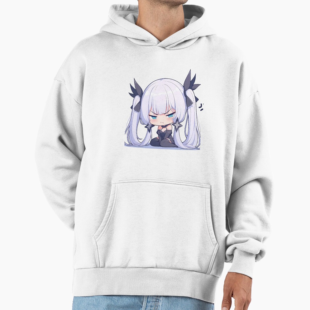 Illustrious Azur Lane Chibi Angry Kawaii Waifu Pout Hoodie