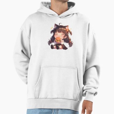 Takao Azur Lane Chibi Burger Focus Hoodie