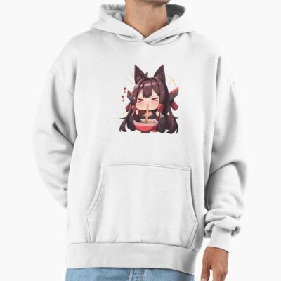 Akagi Azur Lane Chibi Ramen Kawaii Noodles Fox Spirit Hoodie