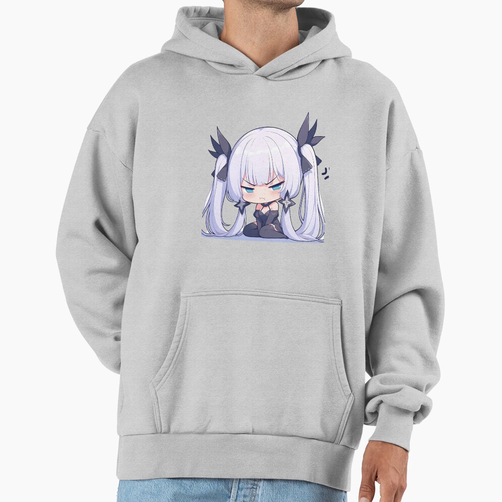 Illustrious Azur Lane Chibi Angry Kawaii Waifu Pout Hoodie - Image 4