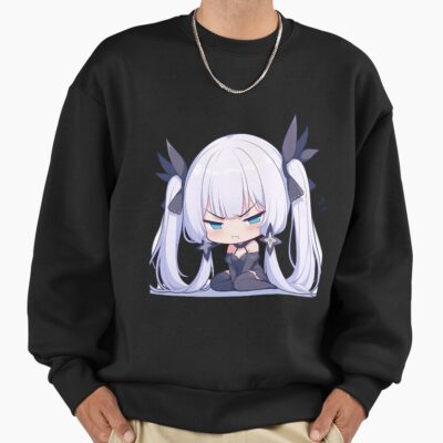 Alternative view of Illustrious Azur Lane Chibi Angry Kawaii Waifu Pout Sweatshirt