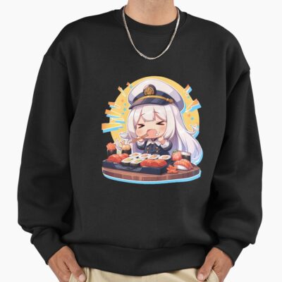 Alternative view of Enterprise Azur Lane Captain Chibi Sushi Party Sweatshirt