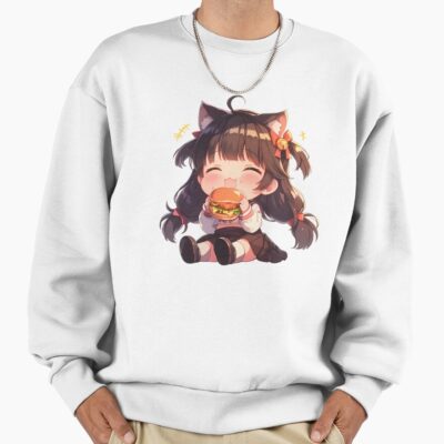 Takao Azur Lane Chibi Burger Focus Sweatshirt