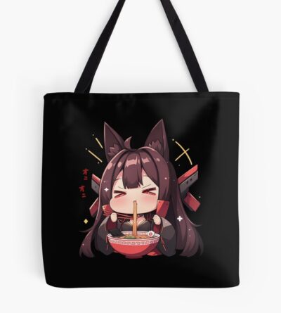Akagi Azur Lane Chibi Ramen Kawaii Noodles Fox Spirit Tote Bag