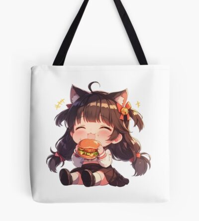 Takao Azur Lane Chibi Burger Focus Tote Bag