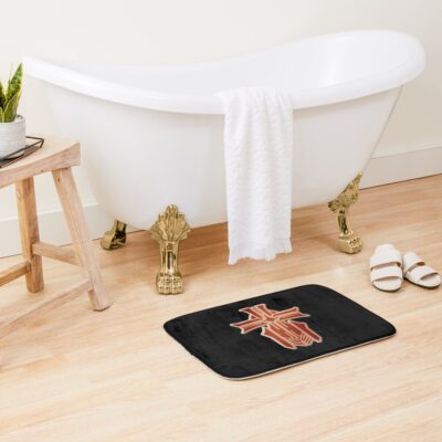 Alternative view of Azur Lane Emblem Black Background Bath Mat