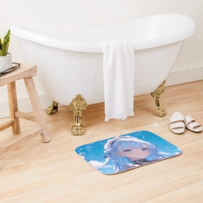 Alternative view of Belfast Azur Lane Ocean Breeze Maid Pastel Waifu Bath Mat